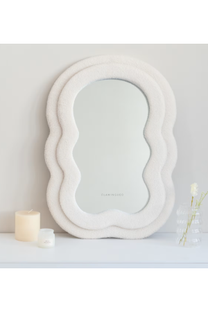 Miroir Mural Asymétrique 70x50x4cm Beige