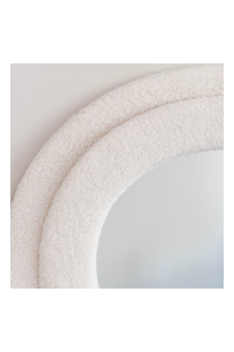 Miroir Mural Asymétrique 70x50x4cm Beige