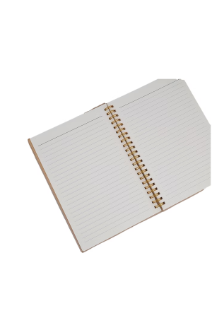 Carnet journal lin coeur doré
