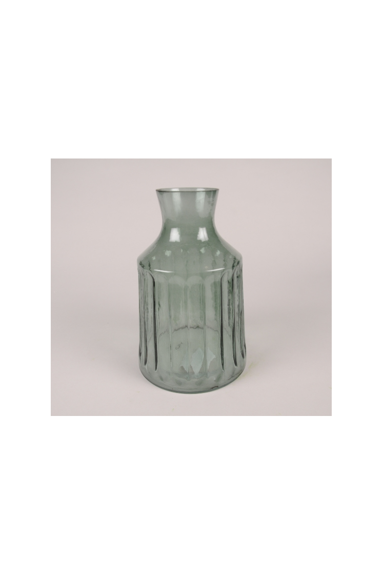 Vase en verre vert D15cm H22.5cm