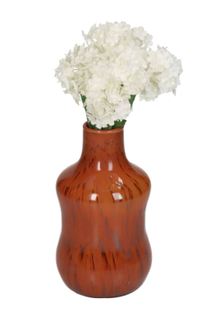 Vase orange 8x8x14cm