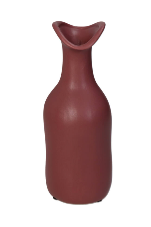 Vase Organique Bordeaux 8x8x21cm