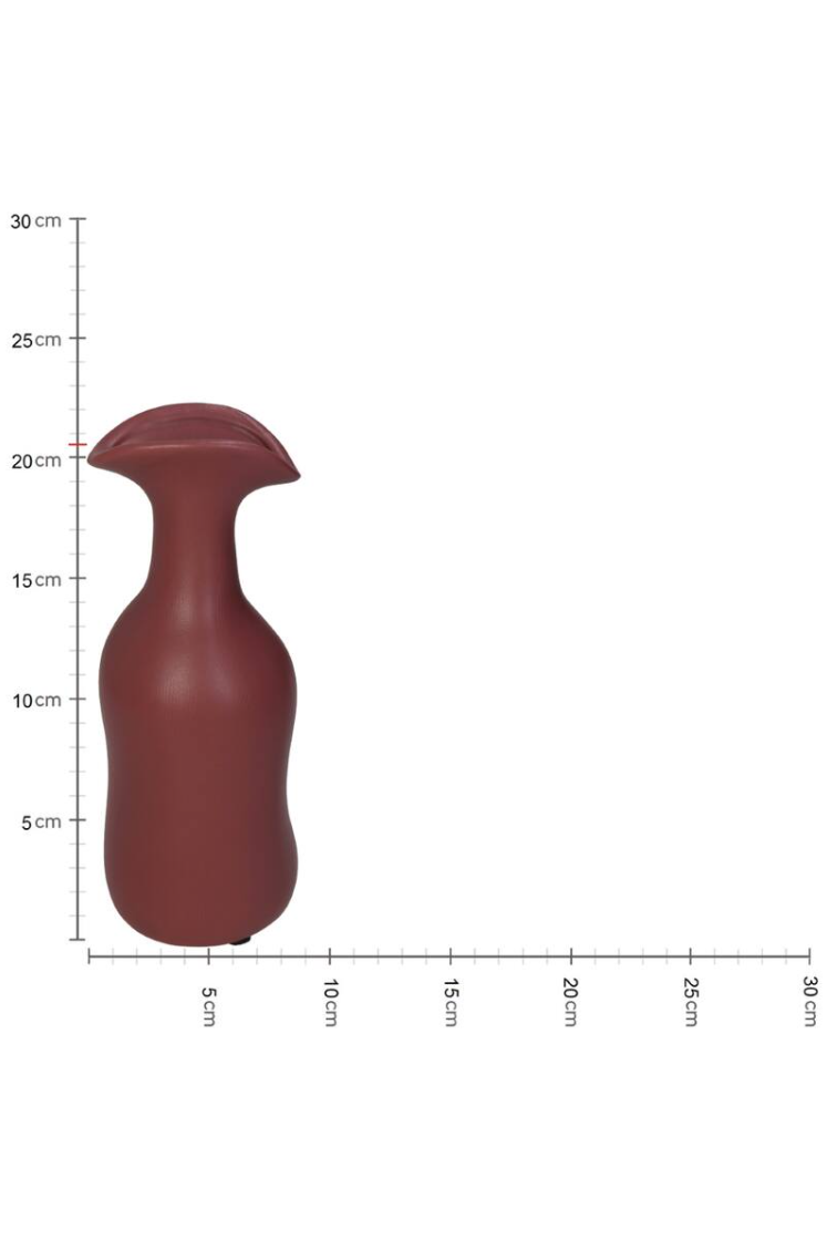 Vase Organique Bordeaux 8x8x21cm