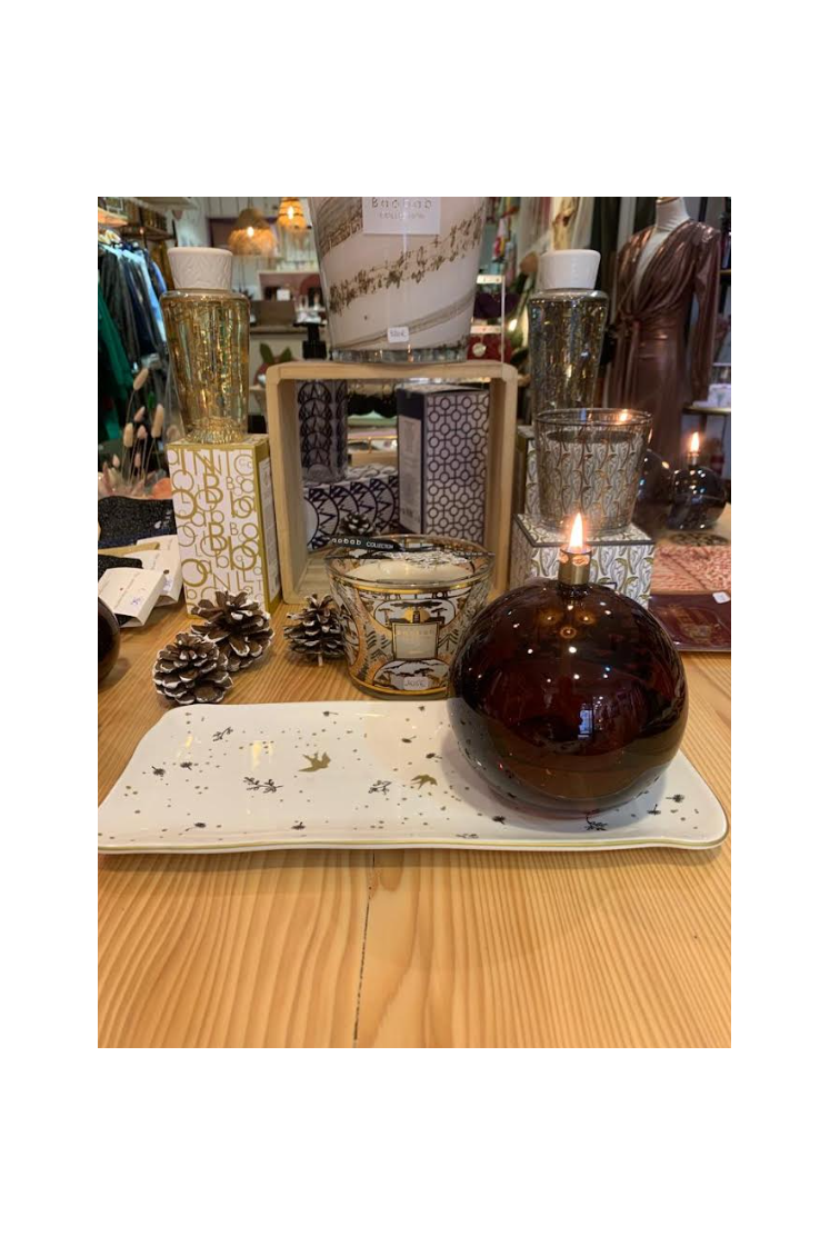 Bougie ronde fumée cognac