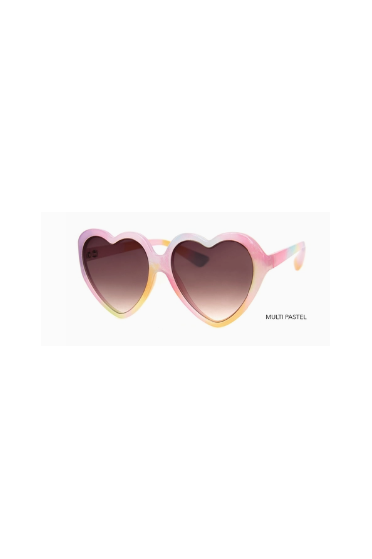 Lunettes de soleil coeur multi pastels