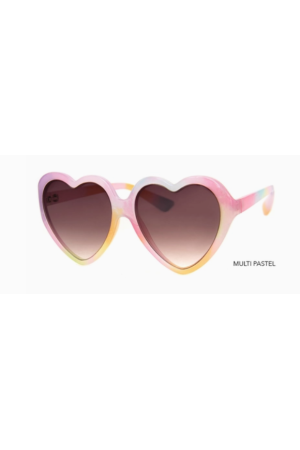 Lunettes de soleil coeur multi pastels