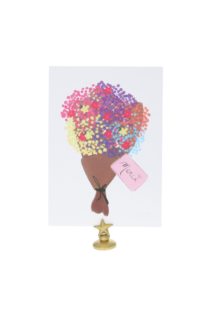 Carte Merci bouquet de fleurs