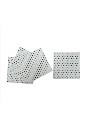 serviette papier cœur vert x20