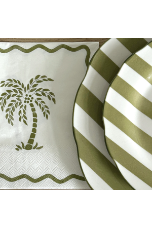 serviette papier palmier kaki x20