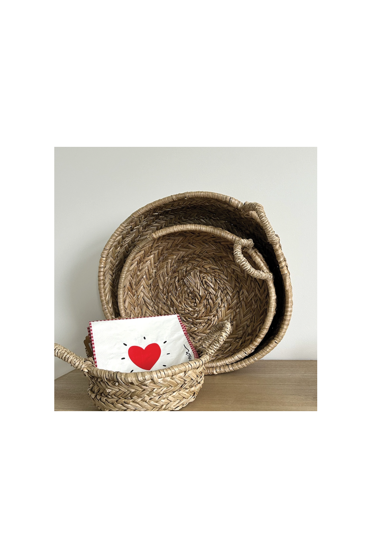 Serviette papier cœur rouge x20