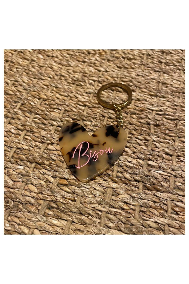 Porte Clé Bisou léopard