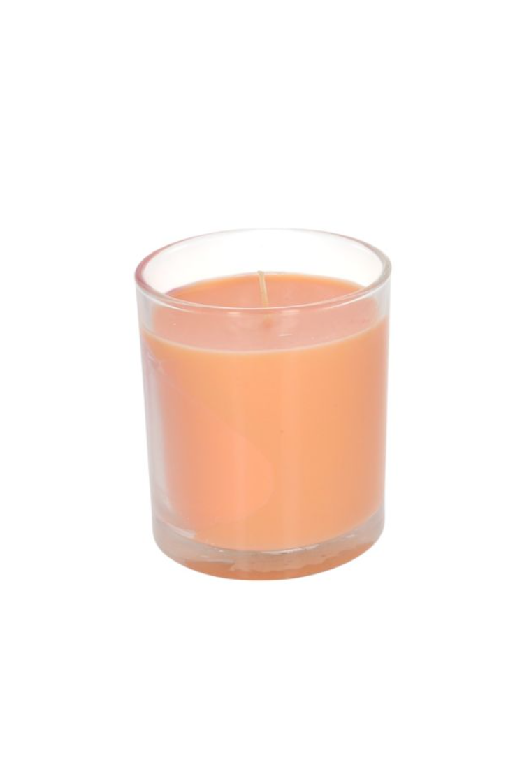 Bougie cœur rose à la fleur d'oranger
